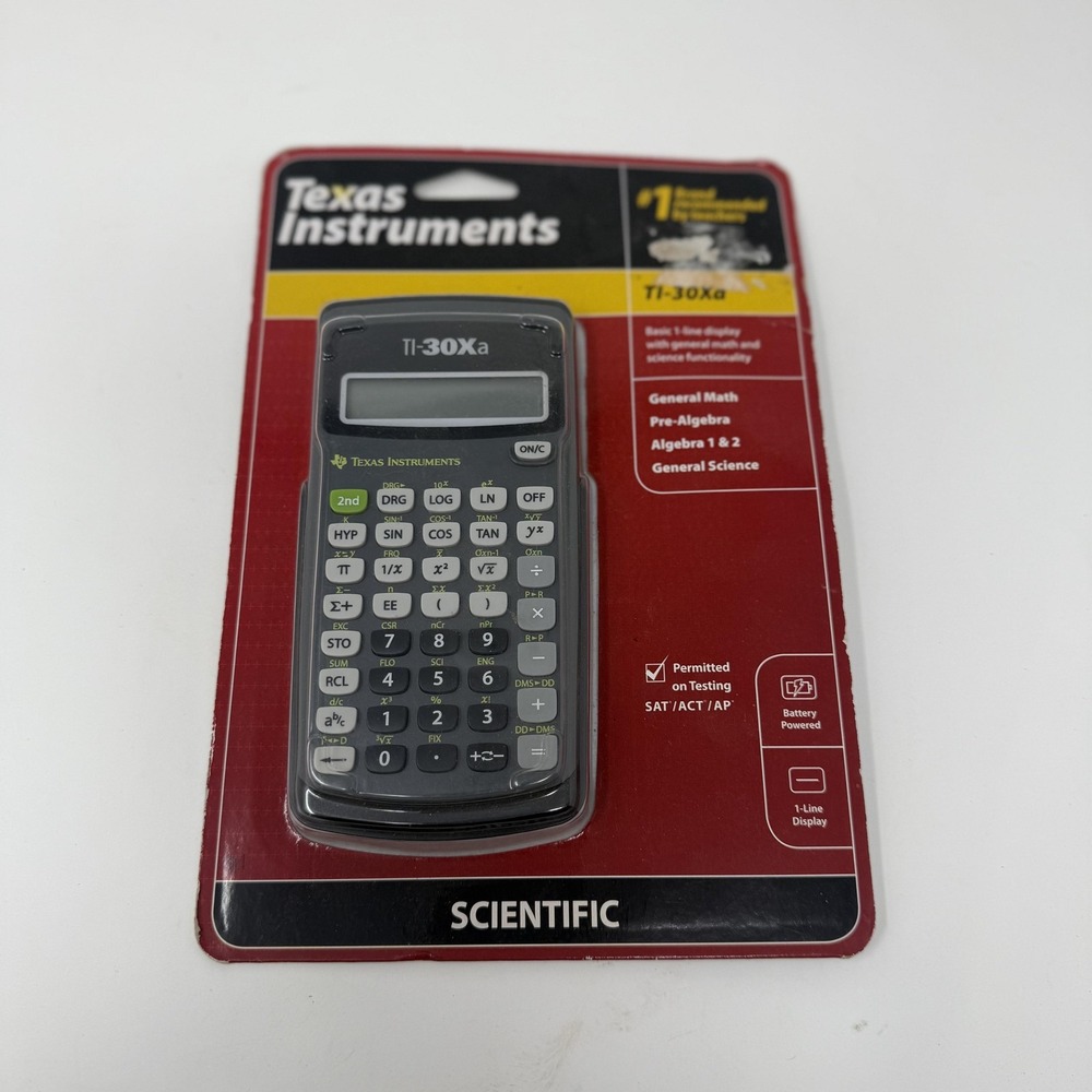 Texas Instruments TI-30Xa Scientific Calculator Battery Powered SAT ACT‎ AP NEW